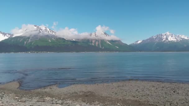 Paesaggio Dalle Montagne Chugach Dell Alaska — Video Stock