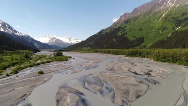 Scenery Alaska Chugach Mountains — Stock Video