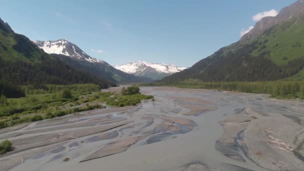 Vista Dalle Montagne Chugach Dell Alaska — Video Stock