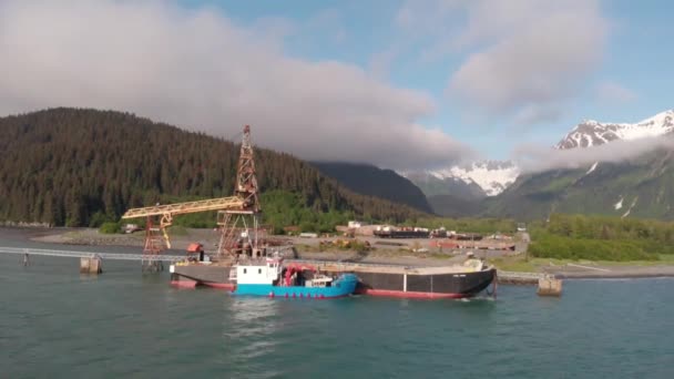 Vista Mar Estaleiro Alasca — Vídeo de Stock