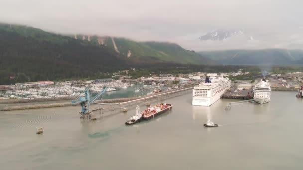 Cruiseschip Seizoen Alaska — Stockvideo