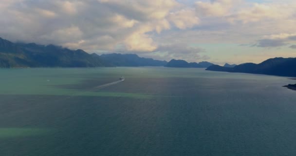 Industrie Maritime Navires Croisière Bateaux Pêche Paysages Naturels Seward Alaska — Video