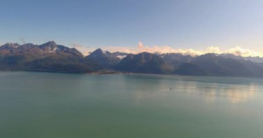 Chugach dağları ve Seward, Alaska inanılmaz sonbahar manzarası