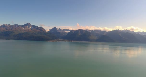 Incredibile Vista Autunnale Dalle Montagne Chugach Seward Alaska — Video Stock