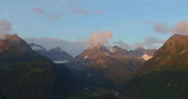 Vue Imprenable Sur Automne Depuis Les Montagnes Chugach Seward Alaska — Video