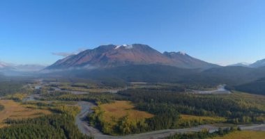 Chugach dağları ve Seward, Alaska inanılmaz sonbahar manzarası