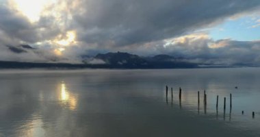 Chugach dağları ve Seward, Alaska inanılmaz sonbahar manzarası