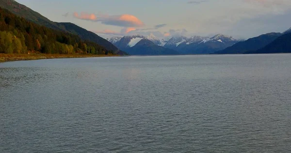 Vista Serale Una Strada Panoramica Alaska — Foto Stock