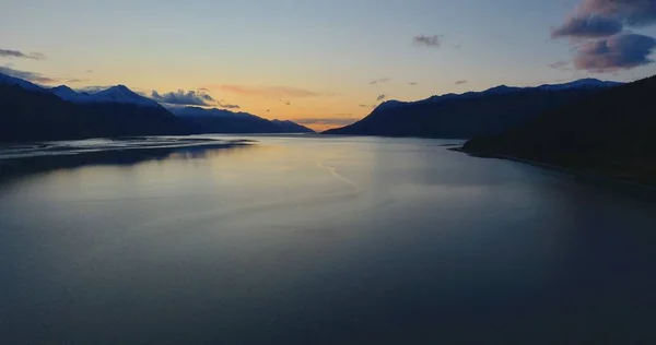 Вечерний Вид Живописной Трассы Аляске — стоковое фото