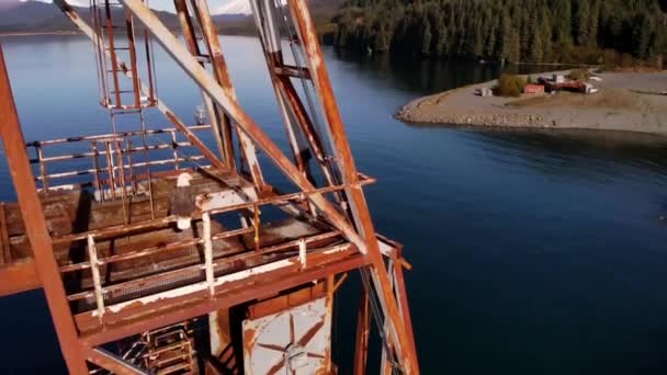 Boten Industrie Alaska — Stockvideo