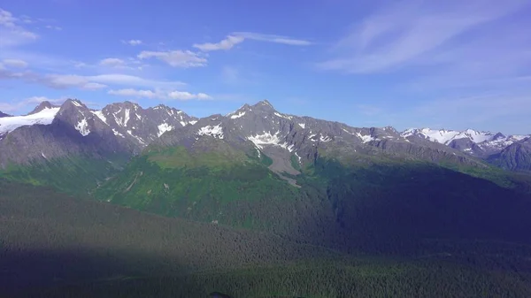 Geleiras Montanhas Verão Alasca — Fotografia de Stock