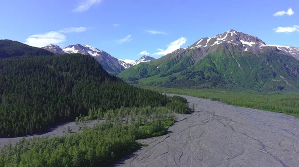 Летние Ледники Горы Аляске Лицензионные Стоковые Фото