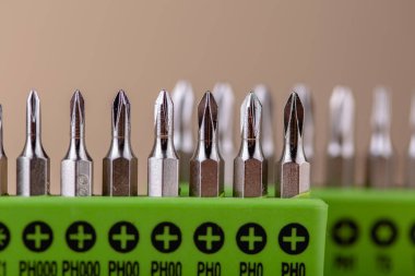 Bits tornavida için makro çekim kapatın