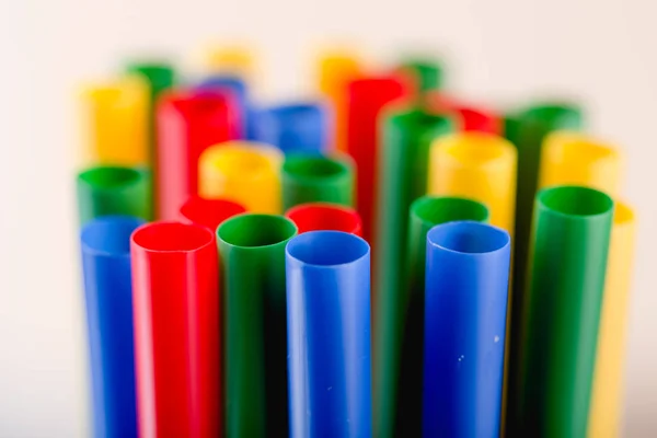 Variety of colorful straws, macro shot — Stock Photo, Image