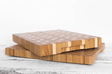 Bambu birden fazla parçadan yapılmış mutfak kesme tahtası arka plan