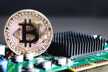 elektronik bir Pano üzerinde bitcoin