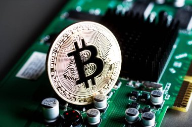 elektronik bir Pano üzerinde bitcoin