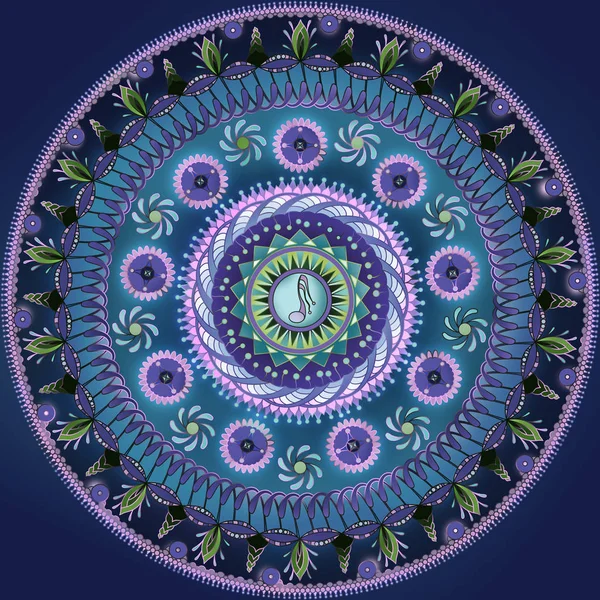 One eight. Based on Tarot symbols. Could be printed for interior or on textile. You can order your individual mandala.