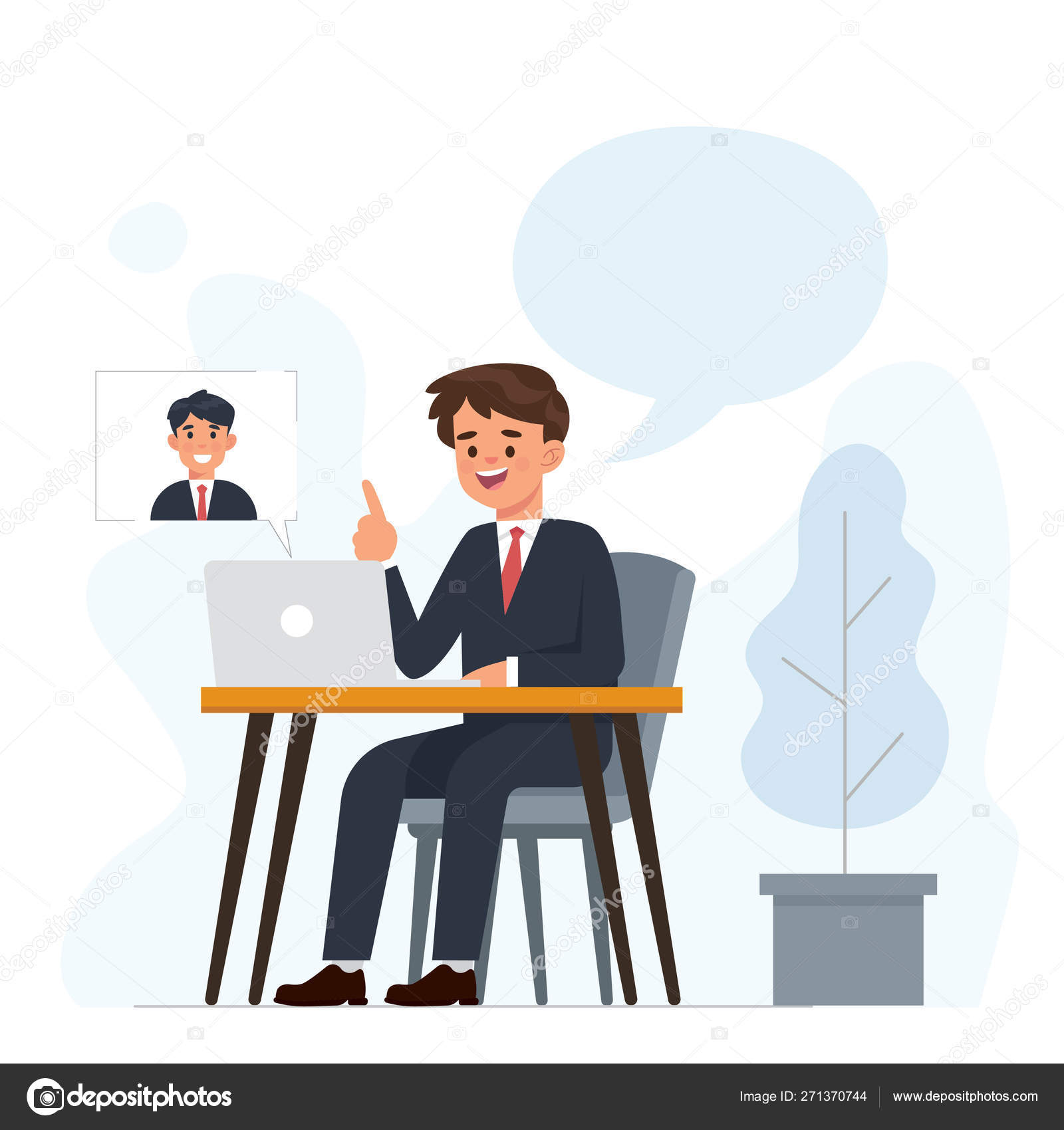 Cartoon Male Character Online Job Interview Concept Stock Vector Image by ©pizzastereo #271370744 Cartoon Male Character Online Job Interview Concept Stock Vector Image by ©pizzastereo #271370744