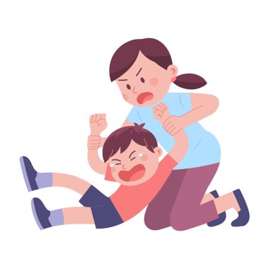 genç bir anne duygusal, kızgın ve ağlayan küçük oğlu sakinleştirici, küçük bir çocuk öfke nöbetleri yaşıyor ve anne üstesinden gelmek için çalışıyor
