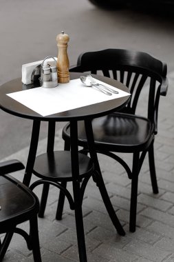 Açık Diner tezgah Restaurant Masa aksesuarları ile.
