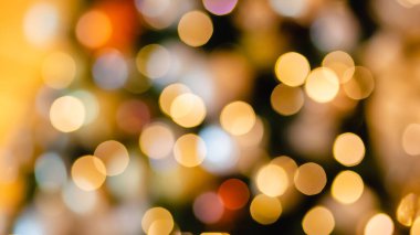 Bulanık noel ışıkları, düşük odak derinliği ve telif alanı.