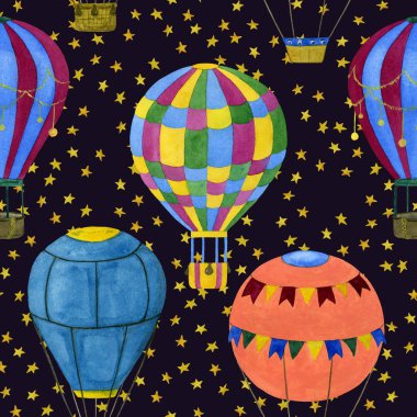 Yıldızlı gökyüzü balonları.