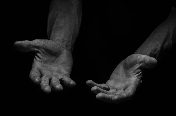 Τα κουλά χέρια ενός εργάτη. — Φωτογραφία Αρχείου