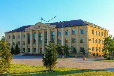 Yetkililer Kazakistan. Temirtau Mayoral ve şehir meclis evi. Evi Belediye Ajansı. Yer: Merkez, Temirtau, Karağandı bölge, Kazakistan. Asya