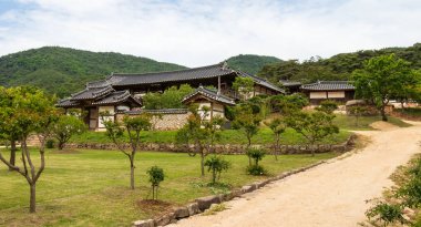 Kore Byeongsan Seowon Konfüçyüs Akademisi, Unesco Dünya Mirası Panorama Görünümü. Andong, Güney Kore, Asya.