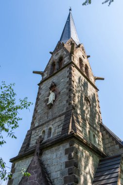 Ana Protestan Kilisesi, Christuskirche, meran in üst alt görünümü. Merano. Province Bolzano, Güney Tyrol, Italya. Avrupa.