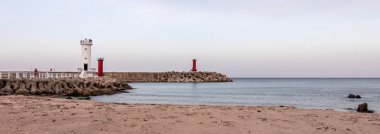 Namjeong-Myeon Limanı ve Körfezi Girişinde Panorama görünümü, Yeongdeok, Gyeongsangbuk-do, Güney Kore, Asya.