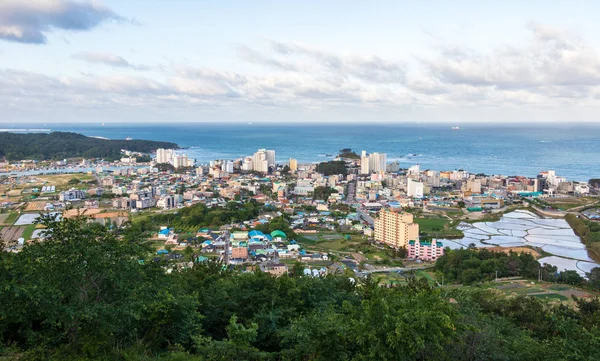 Panorama of Landscape, City Skyline and coastline of Seosaeng. Ulju County, Ulsan, South Korea, Asia. — Stock Photo, Image