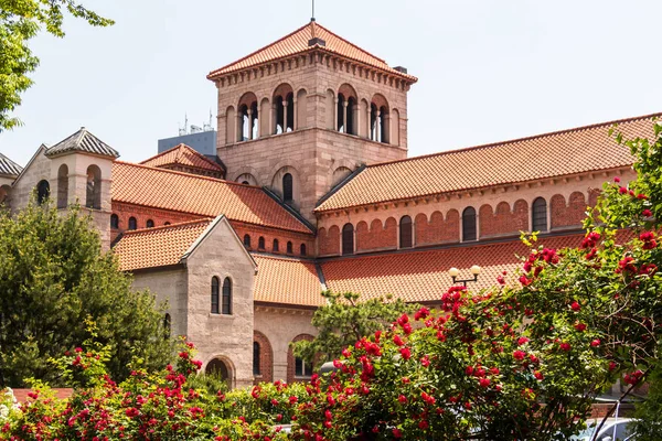 Kore Seul Katedrali Anglikan Kilisesi panoramik görünümü. Jung-gu, Seul, Güney Kore, Asya.
