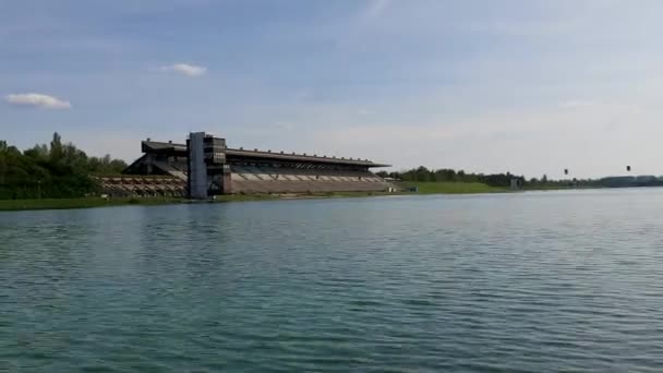Regattastrecke Regatta Cursus Oberschleissheim München Voormalige Olympische Spel Cursus Van — Stockvideo