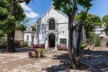 Eski Protestan Chapel Panoraması, Capela Protestante ve Macau 'daki mezarlık. Santo ant nio, Macao, Çin. Asya.