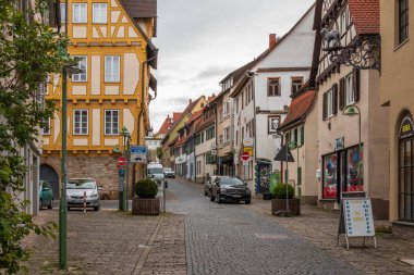 Sindelfingen, Baden Wurttemberg/Almanya - 11 Mayıs 2019: Central District Road Sokak Senaryosu, Lange Strasse.