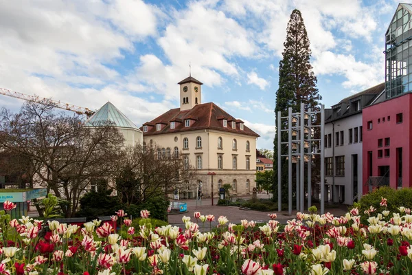 Panorama budovy městské galerie, Stadtgalerie a náměstí města Sindelfingen. — Stock fotografie