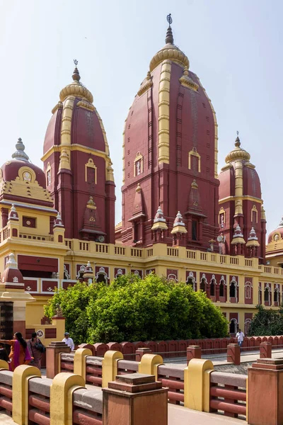 Hoofdgebouw van Shri Laxminarayan Tempel, Birla Mandir, Hindoe Vishnu Tempel in New Delhi, India, Azië. — Stockfoto