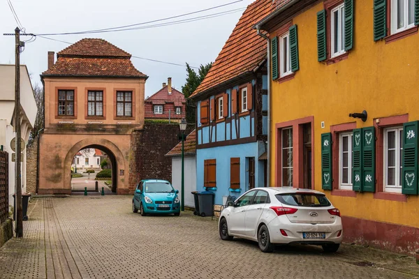 Entrée Porte Ville Ger Landauer Tor Fra Porte Landau Lauterbourg — Photo