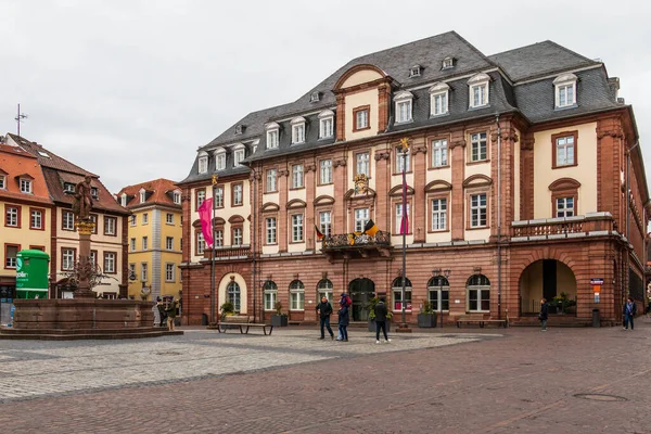 Hôtel Ville Avec Place Marché Central Heidelberg Bade Wurtemberg Allemagne — Photo
