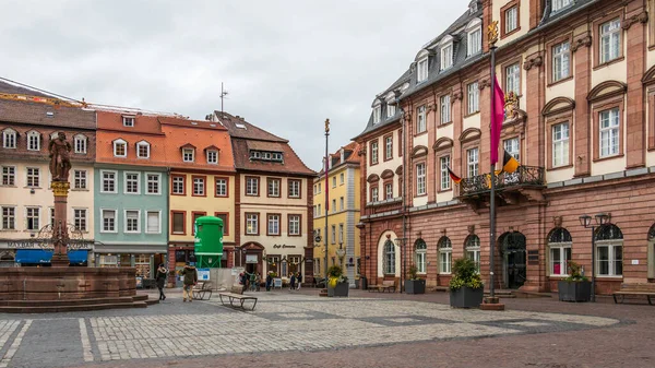 Place Marché Mairie Dans Centre Ville Heidelberg Bade Wurtemberg Allemagne — Photo