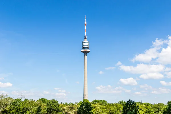 Panorama Televisão Comunicação Torre Ger Donauturm Danúbio Park Donau City — Fotografia de Stock