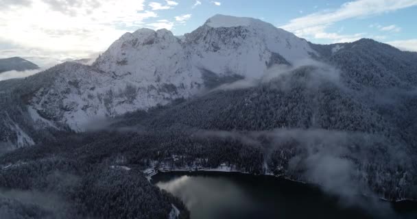 Jezioro Ritsa Nowy Rok Wakacje Styczniu Górach Abchazji Gruzja Serii — Wideo stockowe