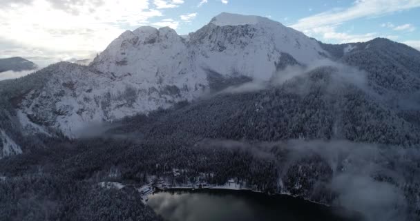 Ritsa Jezero Novoroční Svátky Lednu Horách Abcházie Gruzie Řadu Jedinečných — Stock video