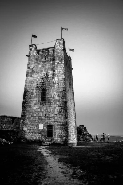 Anakopia kale, Georgia, siyah beyaz fotoğraf