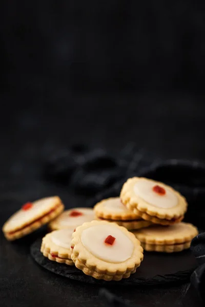 Empire Shortbread Sandwich Cookies — Stock Photo, Image