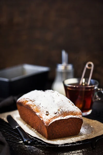 Delicioso casera requesón y pasas pastel de pan — Foto de Stock