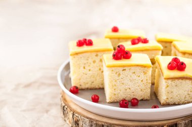 Krem peynirli, tereyağlı, limonlu kahve kremalı kek.