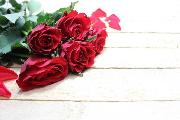 Schöne Rosengrüße Auf Weißen Tafeln — Stockfoto